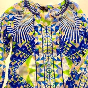 Hale bob chiffon silk blouse